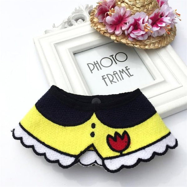 Korean Pet Dog Collar Saliva Towel Cat Dog Hand-Woven Pet Accessories Pet Triangle Scarf Bib
