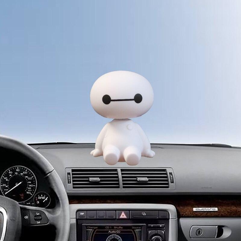 Car Ornaments Shaking Head Doll Style Decal Cute Figures Toy Auto Decoration Puppet Cartoon PVC Plastic Figure Ornament Gift