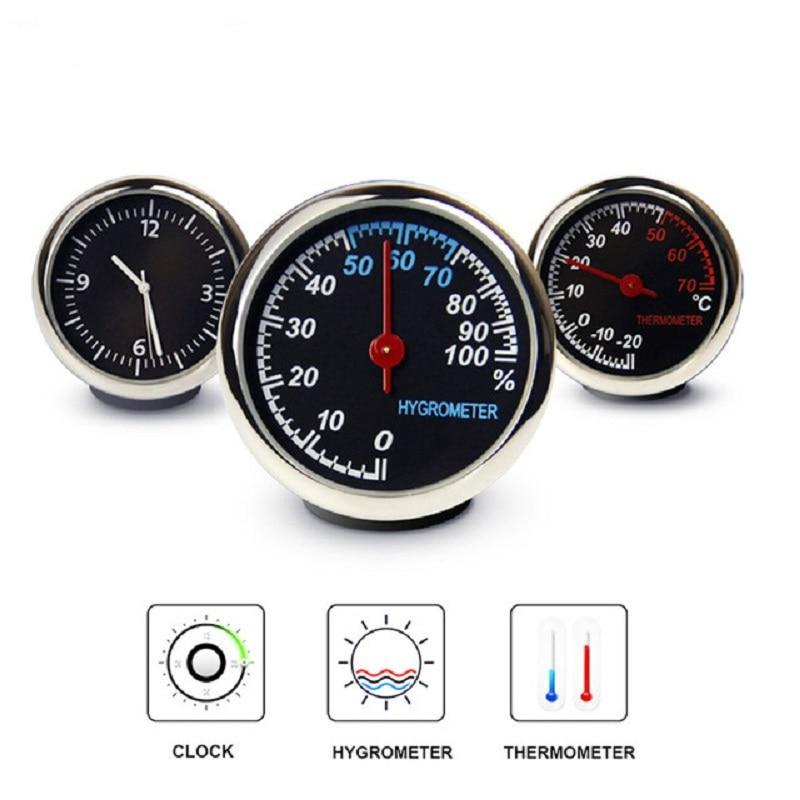 Car Mini Automobile Digital Clock Auto Watch Automotive Thermometer Hygrometer Decoration Ornament Clock In Car Accessories