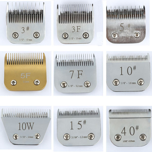 Professional Pet Grooming Clipper Blade Dog Hair Trimmer Standard Oster With 3/3F/5/5F/7F/10/15/40 Stainless Steel