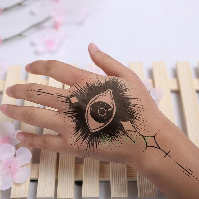 Waterproof Temporary Tattoo Sticker Skull Head Fake Tatto Flash Tatoo back of hand foot tatouage for Girl Men Women