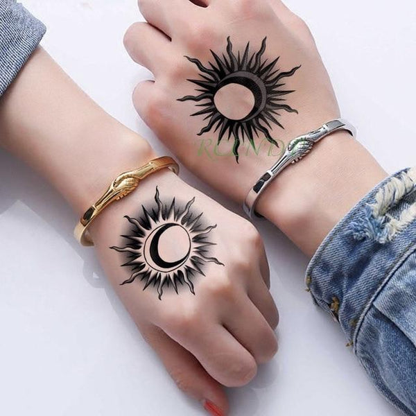 Waterproof Temporary Tattoo Sticker Skull Head Fake Tatto Flash Tatoo back of hand foot tatouage for Girl Men Women