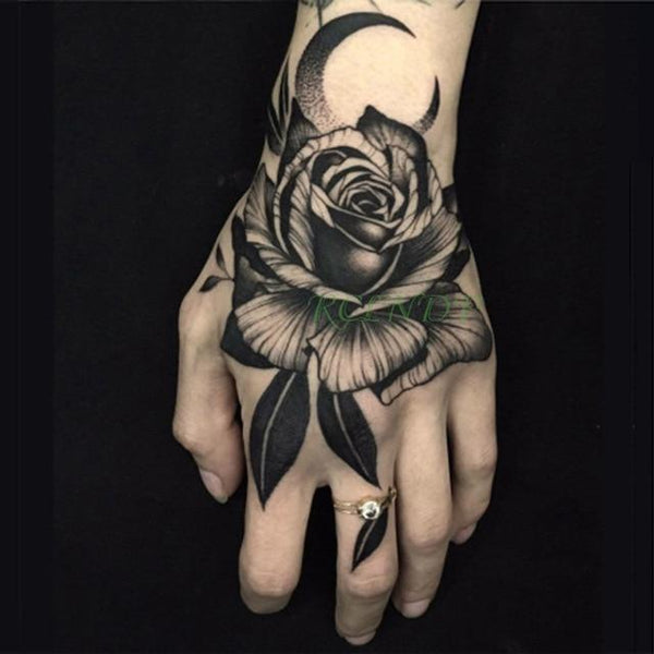 Waterproof Temporary Tattoo Sticker Skull Head Fake Tatto Flash Tatoo back of hand foot tatouage for Girl Men Women