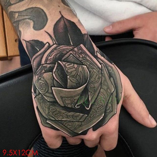 Waterproof Temporary Tattoo Sticker Skull Head Fake Tatto Flash Tatoo back of hand foot tatouage for Girl Men Women