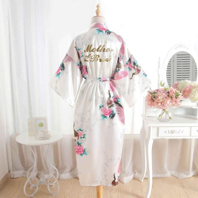 Mother Of The Bride Robes Maid of Honor Bridesmaid Robe New Satin Wedding Personalized Matching Bathrobe Sexy Floral Gift Robe