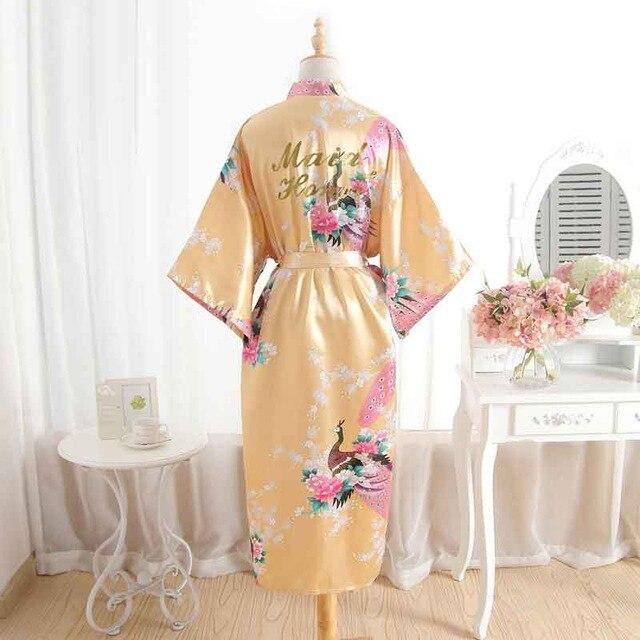 Mother Of The Bride Robes Maid of Honor Bridesmaid Robe New Satin Wedding Personalized Matching Bathrobe Sexy Floral Gift Robe