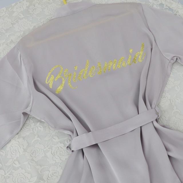 Lace Sleeve Sexy Women Nightwear Peignoir Mariage Wedding Kimono Chiffon Silk Female Bathrobes Bridemaid Robes Personalized Name