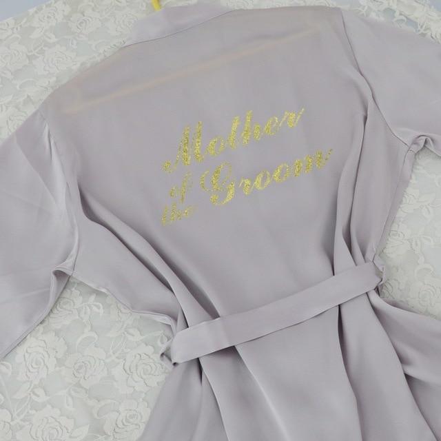 Lace Sleeve Sexy Women Nightwear Peignoir Mariage Wedding Kimono Chiffon Silk Female Bathrobes Bridemaid Robes Personalized Name