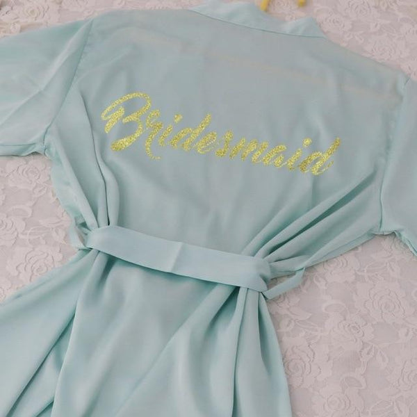 Lace Sleeve Sexy Women Nightwear Peignoir Mariage Wedding Kimono Chiffon Silk Female Bathrobes Bridemaid Robes Personalized Name