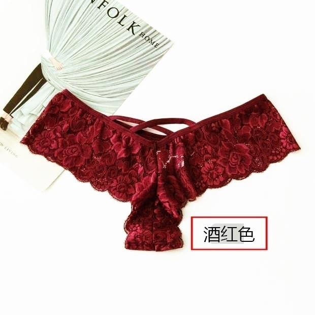 Sexy Women Lace Ultra-thin Mesh Clothing Temptation Teasing Low Waist Porno Erotic Underwear Thongs Adult Sex Shop H5