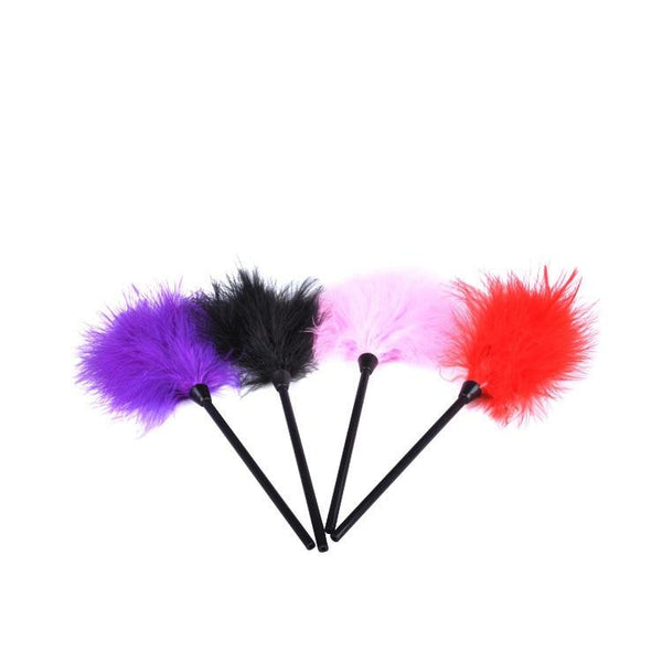 1 PCS Sex Flirt Toys Feather Tickler Happy Spanking Aid Teasing Flirt Tickling Erotic Toy Adult Couples Sex Game Random Colors