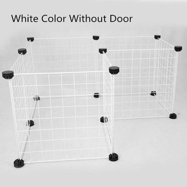 DIY Pet Fences Dog Cage Playpen Iron Net Cat Puppy Kennel House Animal Bird Rabbit Guinea Pig Playing Sleeping Room