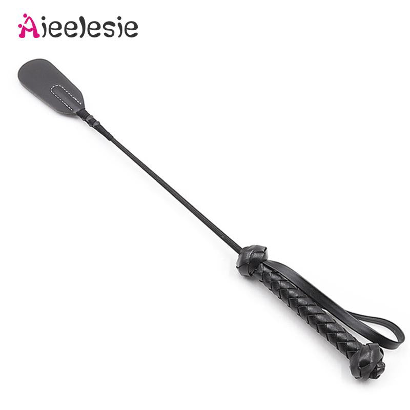 Sex whip Spanking 45CM black PU leather Adult sex games toys BDSM bondage for women