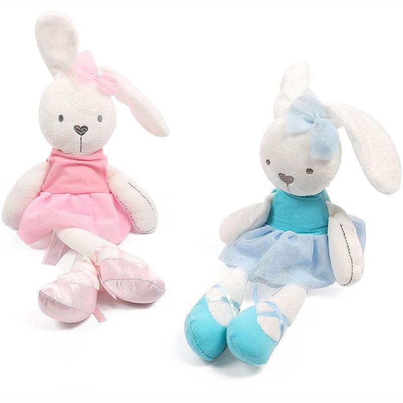 Soft Plush Rabbit Toys Infant Mobiles Rattles Children Bunny Sleeping Mate Baby Stuffed Plush Animal Toys Newborn Appeaze Doll