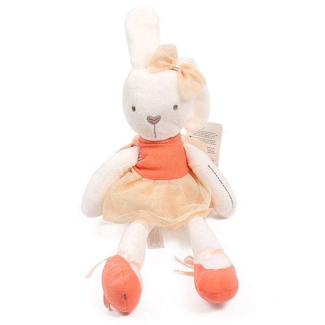 Soft Plush Rabbit Toys Infant Mobiles Rattles Children Bunny Sleeping Mate Baby Stuffed Plush Animal Toys Newborn Appeaze Doll