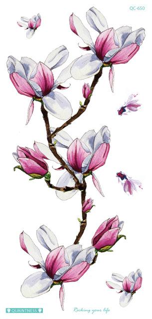 Latest 2019 fashional temporary tattoo designs with peony lotus peach peacock tatoo designs waterproof body art sticker women