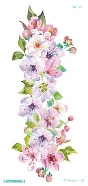 Latest 2019 fashional temporary tattoo designs with peony lotus peach peacock tatoo designs waterproof body art sticker women