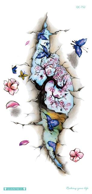 Latest 2019 fashional temporary tattoo designs with peony lotus peach peacock tatoo designs waterproof body art sticker women
