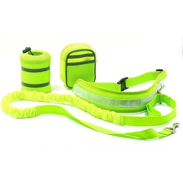 Pet Sports Kit Cat Dog Hands Free Nylon Elastic Dog Leash Lead Strap Rope Waist Belt For Walking Running Accesories Kits