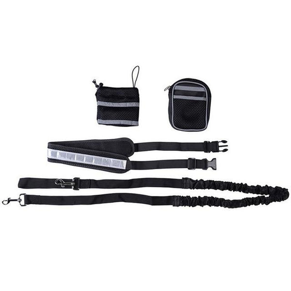 Pet Sports Kit Cat Dog Hands Free Nylon Elastic Dog Leash Lead Strap Rope Waist Belt For Walking Running Accesories Kits