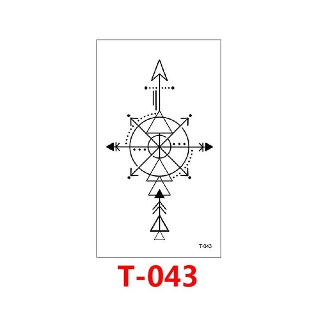 T-049 Multiple patte small pattern cool temporary tattoo sticker female simple line pattern body art new design fake male tattoo