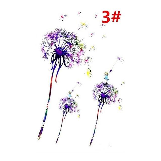 Sale New Sweet Blue Feather Flower Arm Back Temporary Stickers Female Men Couple Disposable Tattoo Stickers Fashion Body Art