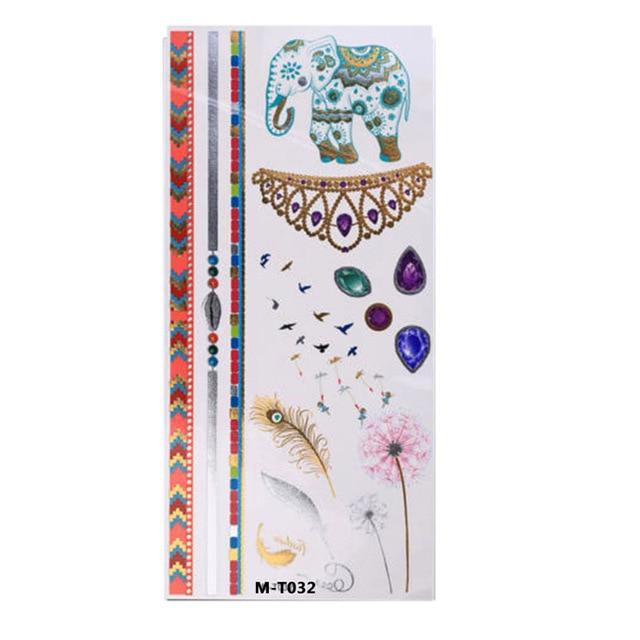 Sale New Sweet Blue Feather Flower Arm Back Temporary Stickers Female Men Couple Disposable Tattoo Stickers Fashion Body Art