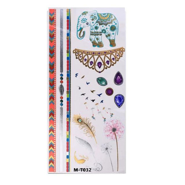 Sale New Sweet Blue Feather Flower Arm Back Temporary Stickers Female Men Couple Disposable Tattoo Stickers Fashion Body Art