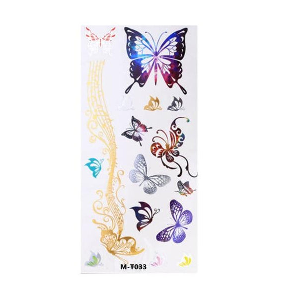 Sale New Sweet Blue Feather Flower Arm Back Temporary Stickers Female Men Couple Disposable Tattoo Stickers Fashion Body Art