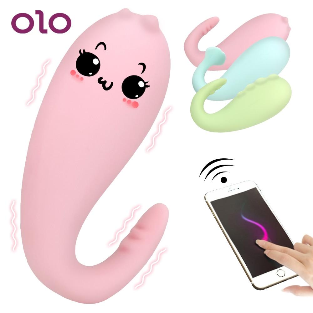 OLO Silicone APP Bluetooth Sex Toys for Women Wireless Remote control Monster Pub Vibrator 8 Frequency G-spot Massage