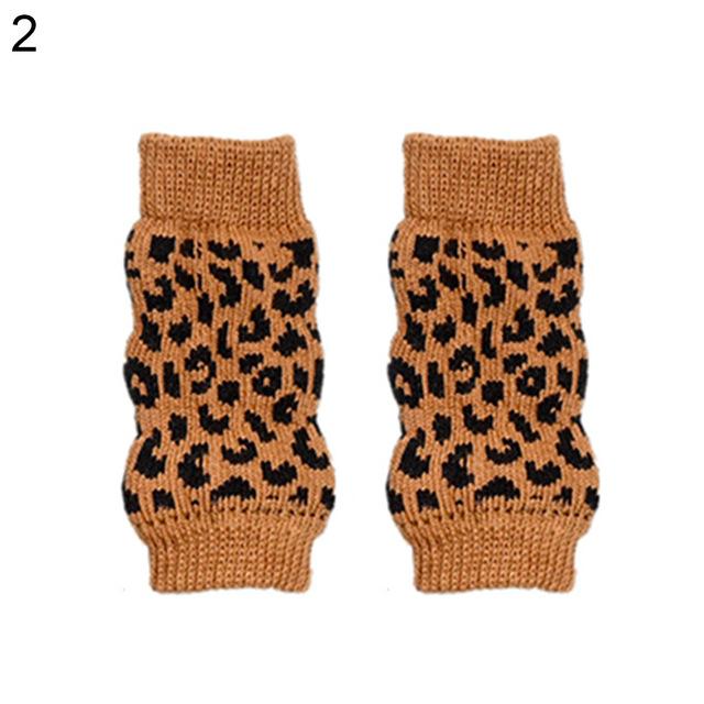4Pcs/Set Warm Autumn Winter Pet Dog Leg Warmers Socks Printed Non-slip Leopard Dots Leg dog clothes dog accessories dog socks