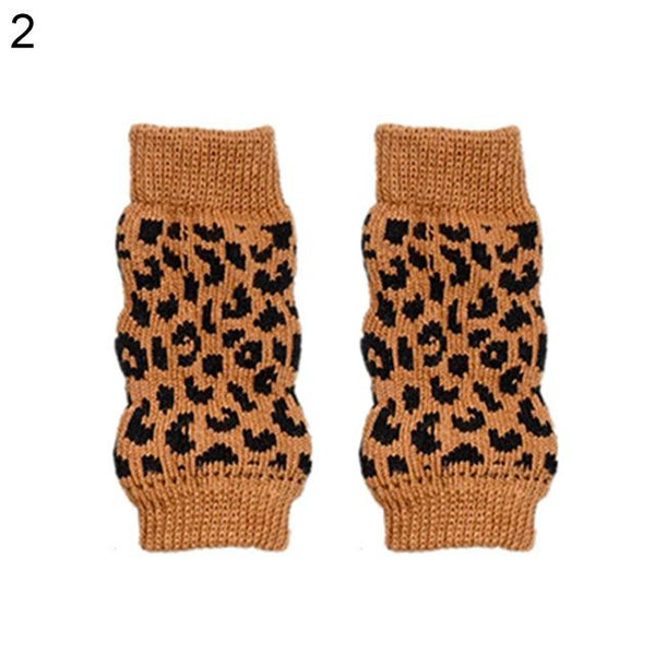 4Pcs/Set Warm Autumn Winter Pet Dog Leg Warmers Socks Printed Non-slip Leopard Dots Leg dog clothes dog accessories dog socks