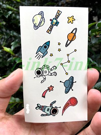 Water Transfer Tattoo Minimalist small sun moon tattoo Body Art Waterproof Temporary fake Tattoo for man woman kid 10.5*6cm