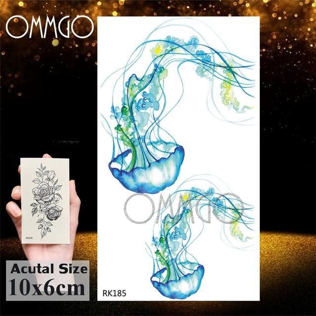 OMMGO Bulb Glass Mountain Pine Tree Temporary Tattoos Sticker Triangle Wave Custom Tattoo Body Art Arm Black Small Fake Tatoos