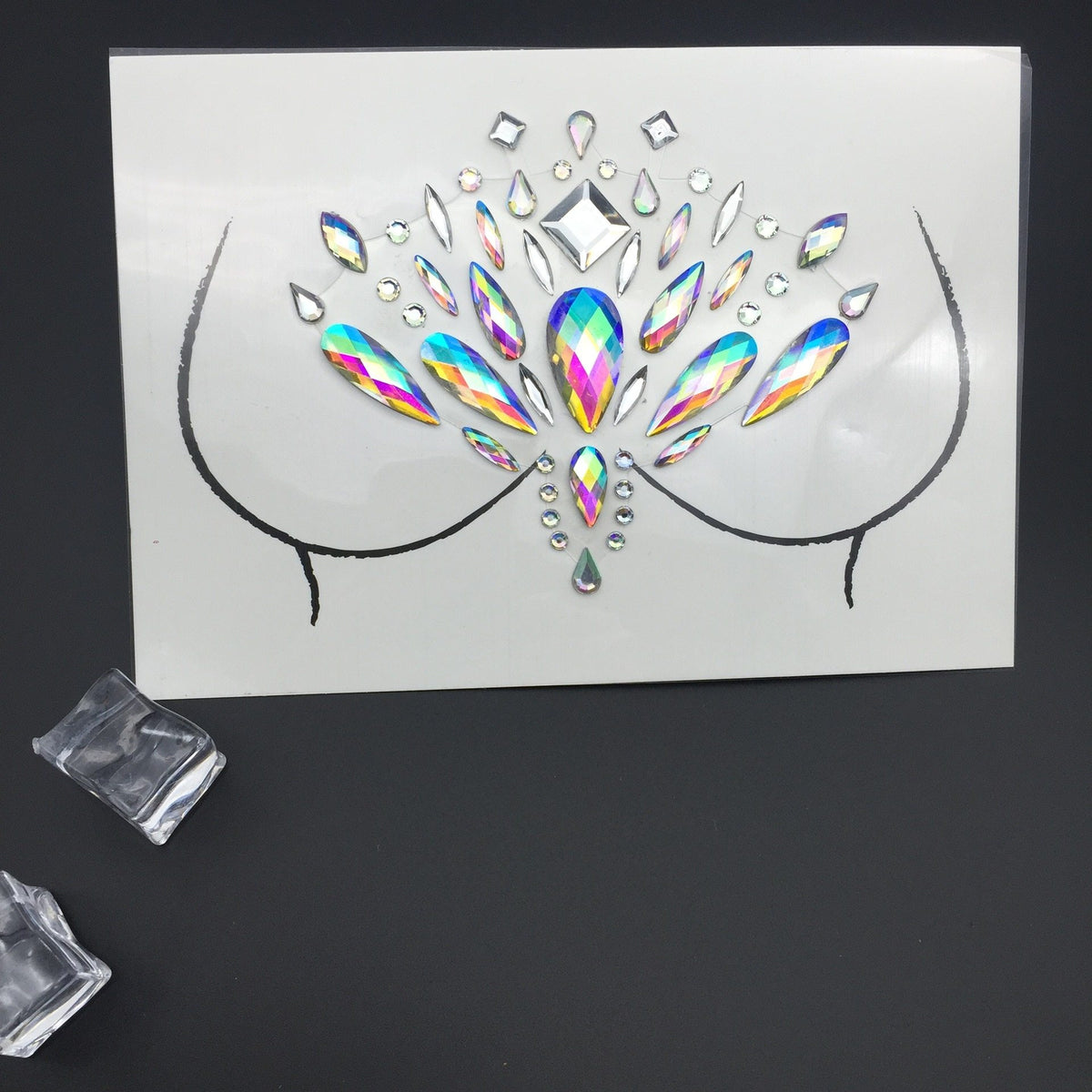 Temporary Rhinestone Glitter Tattoo Stickers Face Jewels Gems Festival Party Makeup Body Jewels Flash Fake Temporary Tattoos