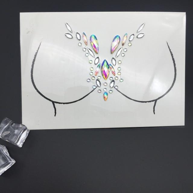 Temporary Rhinestone Glitter Tattoo Stickers Face Jewels Gems Festival Party Makeup Body Jewels Flash Fake Temporary Tattoos