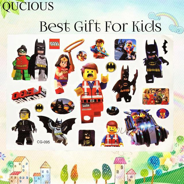 QUCIOUS Disposable Cartoon Super Wings Tattoos Temporary For Boys Kids Body Art Tatoo Sticker Flash Racing Cars DIY Tattoo Plane