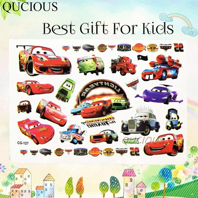 QUCIOUS Disposable Cartoon Super Wings Tattoos Temporary For Boys Kids Body Art Tatoo Sticker Flash Racing Cars DIY Tattoo Plane