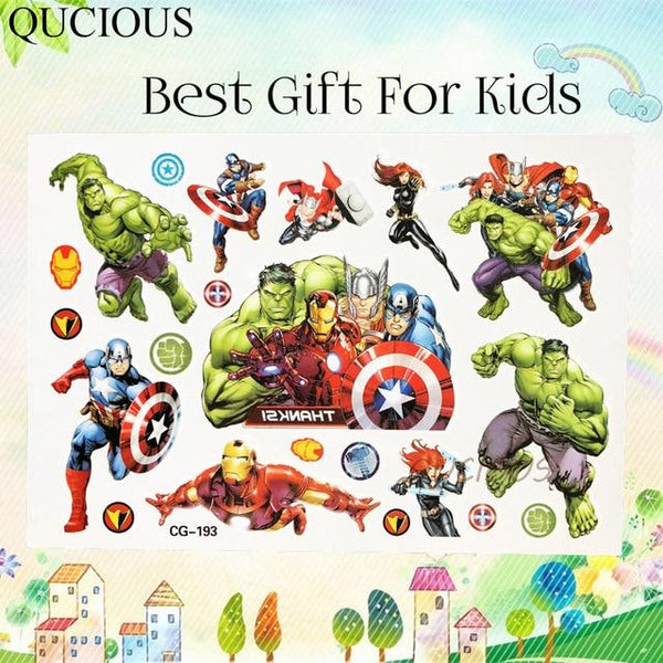 QUCIOUS Disposable Cartoon Super Wings Tattoos Temporary For Boys Kids Body Art Tatoo Sticker Flash Racing Cars DIY Tattoo Plane