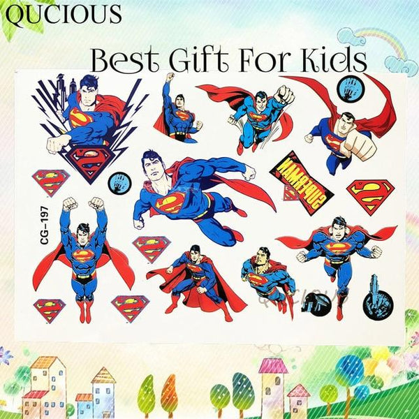 Cartoon Dog Police Team Temporary Tattoo For Boys Children Hero Tatoo Paper Paste Waterproof Flash Fake Tattoo Sticker Kids Gift