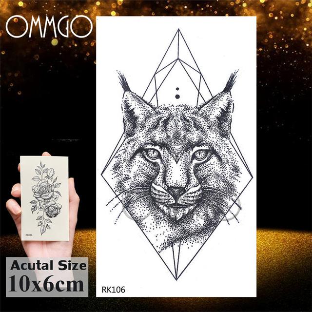 OMMGO HOT 3D Black Henna Flower Rose Temporary Tattoos For Girls Women Tattoo Sticker Leaf Custom Wholesale Tatoos Body Art Kit
