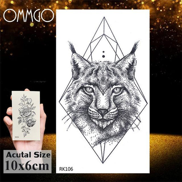OMMGO HOT 3D Black Henna Flower Rose Temporary Tattoos For Girls Women Tattoo Sticker Leaf Custom Wholesale Tatoos Body Art Kit