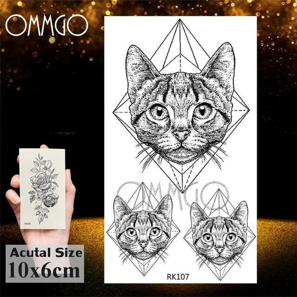OMMGO HOT 3D Black Henna Flower Rose Temporary Tattoos For Girls Women Tattoo Sticker Leaf Custom Wholesale Tatoos Body Art Kit