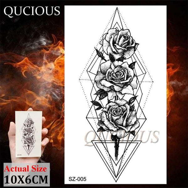 DIY Forest Design Waterproof Fake Temporary Tattoo of Wolf Sexy Women Body Art Arm Tattoos Paper For Men Boys Girls Tatoo Cover