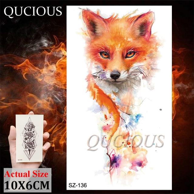 DIY Forest Design Waterproof Fake Temporary Tattoo of Wolf Sexy Women Body Art Arm Tattoos Paper For Men Boys Girls Tatoo Cover