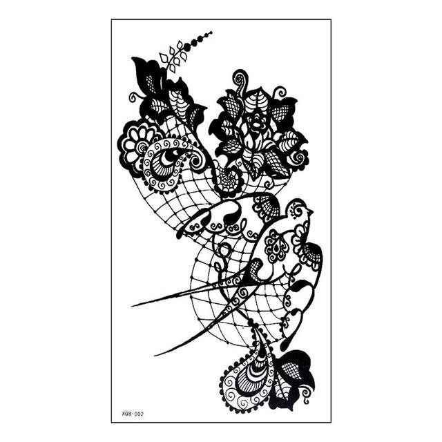 Sale Colorful Cartoon New tattoo sticker animal sticker disposable Black Bird fish Flower Deer Body Art Fake Water Transfer