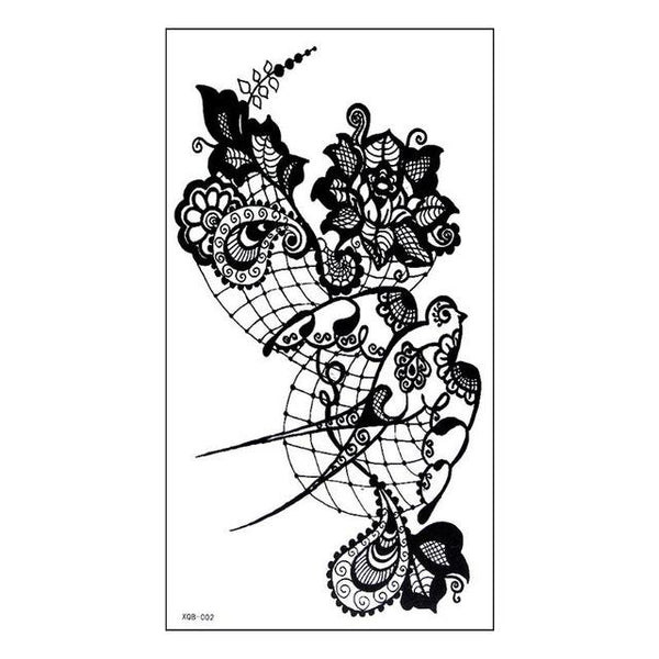 Sale Colorful Cartoon New tattoo sticker animal sticker disposable Black Bird fish Flower Deer Body Art Fake Water Transfer