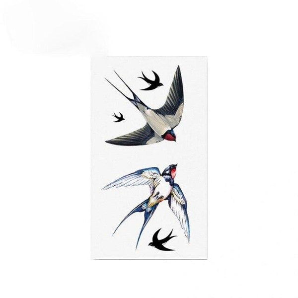 Sale Colorful Cartoon New tattoo sticker animal sticker disposable Black Bird fish Flower Deer Body Art Fake Water Transfer