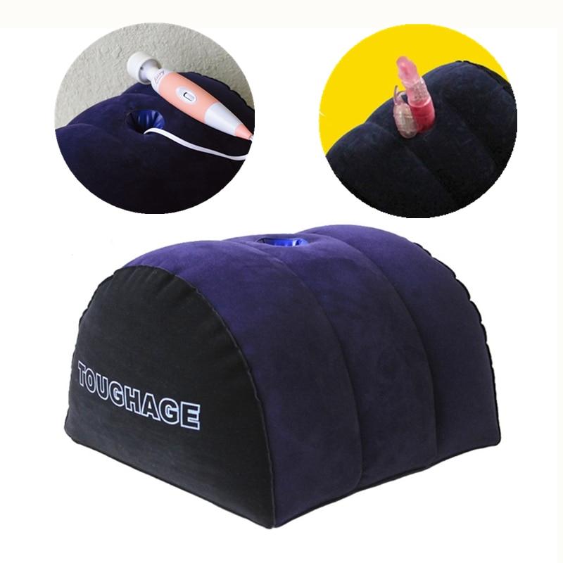 Sex Sofa Inflatable Sexual Position Pillow For Sex Furnitures Half Circle Shape Aid Wedge Flocking Cushion For Couples Sex Toys