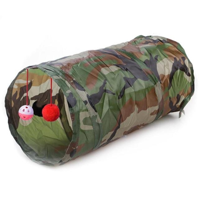 10 Color Funny Pet Tunnel Cat Play Rainbown Tunnel Brown Foldable 2 Holes Cat Tunnel Kitten Toy Bulk Toys Rabbit Tunnel Cat Cave